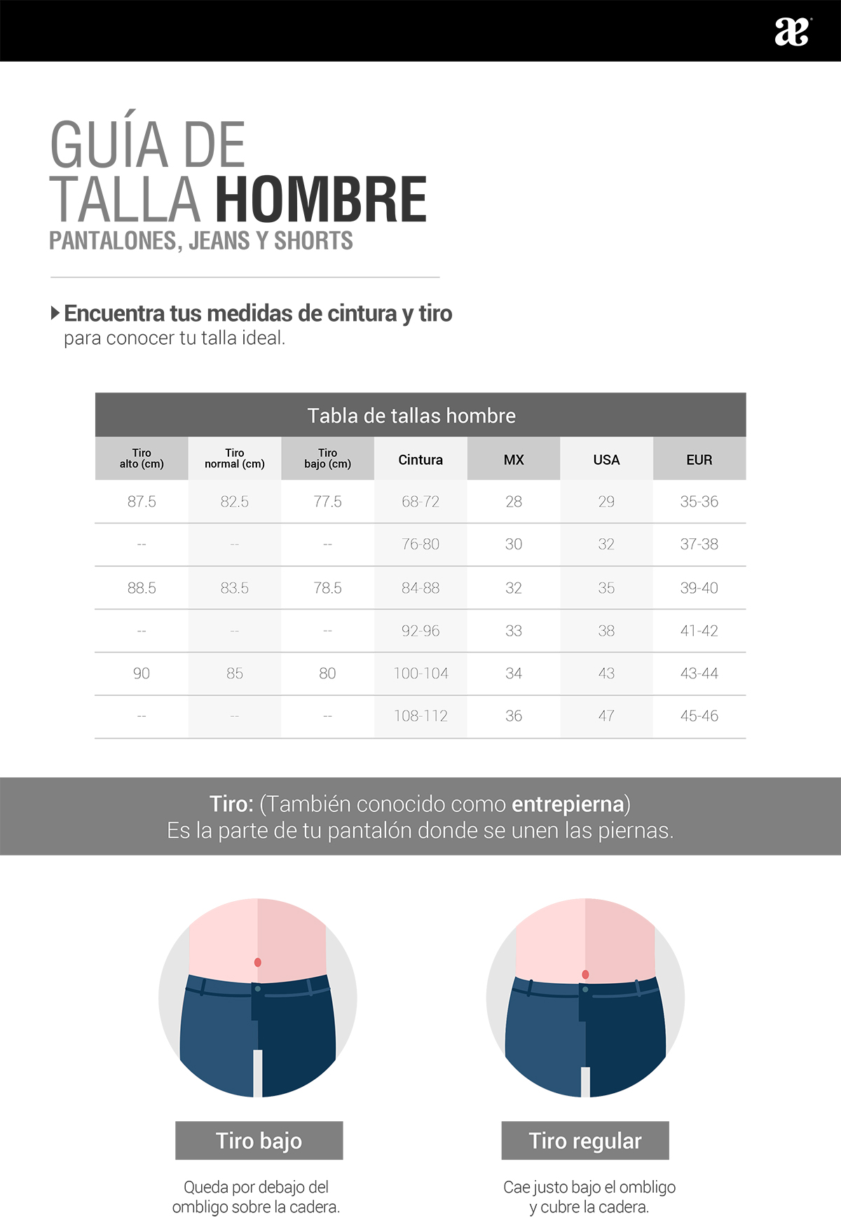 Talla mas pequeña de best sale pantalon hombre